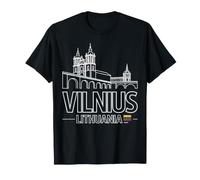 Vilnius Lituania Scenic Arch Viaggio Souvenir Maglietta
