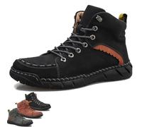 Vilobel Men Non Slip on Shoes, Vilobel Mens Slip On Shoes, Mens Work Boots, Men's Orthopedic Safety Work Shoes Protective (Black,9.5(US))