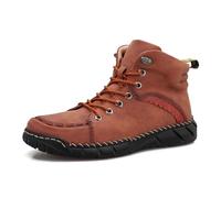 Vilobel Mens Slip on Shoes, Men's Orthopedic Safety Work Shoes, Lightweight, Shock Absorption, Non-Slip (Brown,43)