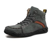 Vilobel Mens Slip on Shoes, Men's Orthopedic Safety Work Shoes, Lightweight, Shock Absorption, Non-Slip (Grey,48)