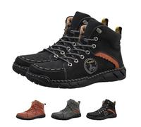 Vilobel Mens Slip On Shoes, Men's Orthopedic Safety Work Shoes, Waterproof Non-Slip, Protective Toe, Ankle Protection (Black,39.5)