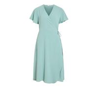 Vila Lovie Wrap Short Sleeve Midi Dress Blu 38 Donna
