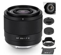 VILTROX 25mm F1.7 E APS-C per Sony E, obiettivo a fuoco fisso STM con ampia apertura per Sony E-Mount fotocamere A7C A7RII A7SII A7II A7RIII A7IV A7RIV A9 A1 ZVE1 A93 A6700 A6600 A6500 A6400 FX3
