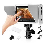 VILTROX DC-V1 5.5" Monitor da Campo per Fotocamera Touchscreen con LUT 3D 400nit 160° Ampio Angolo di Visione 1920X1080 IPS 4K HDMI Loop in/Out Video Peaking Focus Assist, Batteria/Parasole