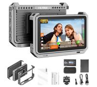 VILTROX DC-X2 DCX2 Camera Monitor External Rig Cage Kit 4K per Fotocamera 6 pollici 2000Nit HD Monitor Camera HDMI,Full HD 1920x1080 IPS,3D LUT con Batteria,Parasole per DSLR Sony Canon Nikon