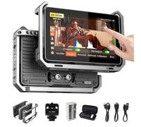 VILTROX DC-X3 2000 nit SDI Kit monitor da campo per fotocamera con gabbia, 4K HDMI 6" monitor video DSLR touch screen con parasole/batteria, 3D Lut 1920x1080 HD Full Waveform Focus Peaking VectorScope