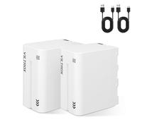 VILTROX NP-F970 Batteria 2 Pcs Sostitutiva da 6600mAh per F970 F960 F950 F770 F750 F570 F550 F330, Batteria Ricaricabile Compatibile con Godox Neewer VILTROX LED Luce Video/Fotocamera Monitor