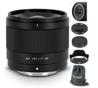 VILTROX Obiettivo F1.7 XF da 15 mm per Fuji, AF 15 mm f/1.7 Ultra Wide Angle Autofocus APS-C XF, compatibile con fotocamere Fujifilm X-Mount X-A7 X-E4 X-H1 X-Pro3 X-S10 X-T2 X-T3 X-T4 X-T30 X-H2 X-T5