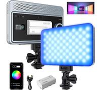 VILTROX Sprite 15C illuminatore led per fotografia video light foto rgb portatile luce faretto fotocamera 2800-6800K con Attacco Cold Shoe,Batteria Esterna,CRI95+ per DSLR,Streaming,Tiktok