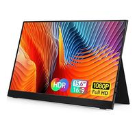 VILVA Monitor portatile per computer portatile, 15,6 pollici, 1080p FHD IPS, USB-C e HDMI, monitor portatile per laptop con cover e altoparlanti, monitor esterno per laptop/PC/Mac/telefono/Xbox