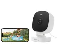 VIM TAG 2,5K,Telecamera Wi-Fi Interno,Videocamera Sorveglianza Interno/Esterno con Faro e Allarme,Visione Notturna a Colori, Rilevamento del Movimento Persona,Audio a 2 Vie, Funziona con Alexa