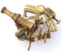 Vimal Nautico Marrone Antico 4" Ottone Antico Sestante Ottone Nautico Sestante Marittimo Astrolabio Marino Sestante per Ufficio Regalo