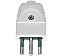 Vimar 00201.B Spina 2P+T 10A S11 Assiale, Bianco