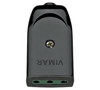 Vimar 00221 Presa 2P+T 10A P11 Assiale, Nero