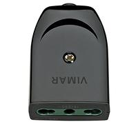 Vimar 00223 Presa 2P+T 16A P17/11 Uscita Cavo Assiale, Nero