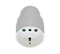 VIMAR 00224.B Presa mobile SICURY 2P+T 16 A 250 V~, standard italiano tipo P30 (contatti di terra laterali e centrale), uscita cavo assiale, bianco