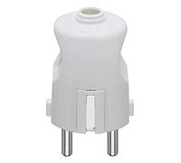 Vimar 00231.B Spina 2P+T 16 A 250 V~, combinata standard tedesco e francese, uscita cavo assiale, bianco