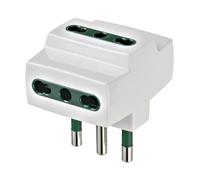 Vimar 00321.B adattatore multipresa 3 Bprese 10A, spina grande 16A, bianco