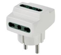 VIMAR 00324.B Adattatore multiplo con sistema SICURY 250 V~, colore bianco - max 1500 W, prese standard italiano