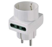 VIMAR 00325.B Adattatore multiplo SICURY 250 V~, bianco - max 1500 W (contatti di terra laterali e centrale)