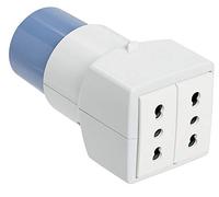 Vimar 00361 Adattatore industriale-civile 250 V~, spina 2P+T 16 A 6h EN 60309, due Bpresa 2P+T 16 A standard italiano P17/11