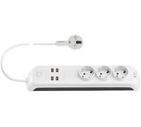 Vimar 00447.CK.B Multipresa smart Wi-Fi 3 Prese Schuko, 4 USB, cavo 1,5m | Multipresa smart Wi-Fi con 3 prese Schuko, 4 USB, controllo tramite app View Product, Alexa e Google Home