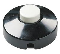 VIMAR 00680N interruttore volante a pedale passante, 1 polo, nero | Vimar 00680N Interruttore a pedale, pass. con mors. di terra e mors. add. per app. di classe I e II corpo nero e tasto bianco