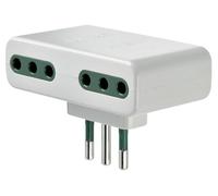 VIMAR 01161.B Adattatore multiplo con sistema SICURY 250 V~, colore bianco - max 1500 W, standard italiano