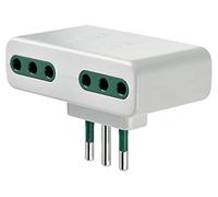 VIMAR 01161.B Adattatore multiplo con sistema SICURY 250 V~, colore bianco - max 1500 W, standard italiano