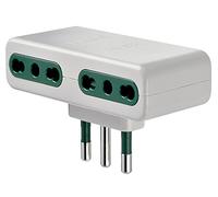 Vimar Adattatore multiplo SICURY 01165.B – 4 prese italiane, 250 V~, max 1500 W, bianco