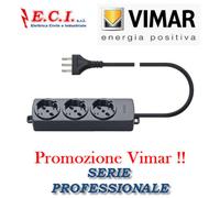 VIMAR 01290.CC MULTIPRESA CIABATTA UNIVERSALE 3 POSTI + CAVO PROFESSIONALE