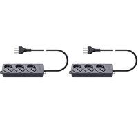 Vimar 01290.CC Presa multipla con 3 prese universali, cavo 2 metri (Confezione da 2)