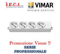 VIMAR 01291.NC.B MULTIPRESA CIABATTA UNIVERSALE 4 POSTI SENZA CAVO PROFESSIONALE