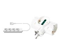 Vimar 01292.Cc.B Presa Multipla Con 4 Prese Universali, Cavo 2 Metri & Ri.00316.