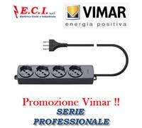 VIMAR 01292.CC MULTIPRESA CIABATTA UNIVERSALE 4 POSTI + CAVO PROFESSIONALE