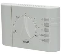 Termostato Elettronico Rotella Da Parete ON/OFF A Batteria Bianco Vimar 02900.1