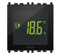 Vimar 02950 Termostato touch screen per controllo della temperatura ambiente (riscaldamento e condizionamento), per serie: Eikon, Arké o Plana, 2 moduli
