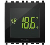 VIMAR 02950 TERMOSTATO TOUCH SCREEN X SERIE Eikon, Arké o Plana NERO 2 MODULI