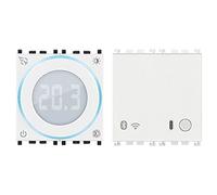VIMAR 02973.B Termostato Smart a rotella WiFi, Bluetooth, alimentazione 100-240V, retroilluminazione LED, 2 moduli. Bianco & 19597.B Arké Gateway connesso IoT Bluetooth Wi-Fi