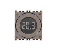 VIMAR 02973 Termostato Smart a rotella, Bluetooth, alimentazione 100-240 V, ON/OFF e PID, retroilluminazione a LED, 2 moduli. Compatibile con Eikon, Arké, Plana, Grigio
