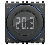 Vimar 02974 Termostato IoT a rotella, compatibile con Alexa, Google Home e IFTTT, retroilluminazione regolabile, ingresso sensore esterno, da completare con placche Eikon, Arké, Plana, Idea
