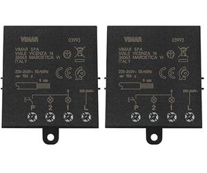 Vimar 03993 Modulo relè magnetico Quid per luci ad impulsi sequenziali ON/OFF, 1 ingr pulsante NO, 2 uscite sequenziali a relè NO 10 A 220-240 V~ 50/60 Hz (Confezione da 2)