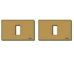 Vimar 08635.BR 8000 Placca 1 modulo standard, alluminio anodizzato, per scatole da incasso rettangolari unificate 3 moduli, fissaggio a scatto, bronzo. Per supporto 08531 (Confezione da 2)