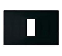 Vimar 08635.N 8000 placca 1 modulo, 12x7.55x0.6cm, alluminio, nero