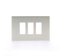 VIMAR 08637 Placca In Alluminio scatto oro, 3 Moduli, Serie 8000 da Incasso