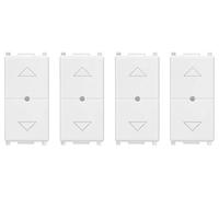VIMAR 0K14594.01 Plana Kit tapparelle IoT, 4 comandi connessi VIEW Wireless per 4 tapparelle, per controllo da remoto, doppia tecnologia Bluetooth e Zigbee, Bianco