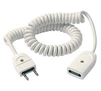 Vimar 0P32322.B Cavo Prolunga Estensibile a spirale, dimensioni 2 x 0.75, sistema SICURY, adatto all'alimentazione di apparecchi di classe II, Bianco