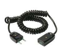 Vimar 0P32322 Cavo Prolunga Estensibile a spirale, spina 2P 10 A 250 V~, 2 x 0.75, 3 metri, adatto all'alimentazione di apparecchi di classe II, Nero