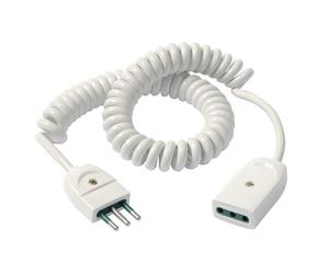 Vimar 0P32347.B. Prolunga estensibile a spirale 3m. Cavo elettrico a molla. Potenza Massima Prelevabile 1300 W