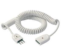 Vimar 0P32352.B Cavo Prolunga Estensibile a spirale 5 metri, 3G0.75, spina 2P+T 10 A 250 V~, Bianco, 5m